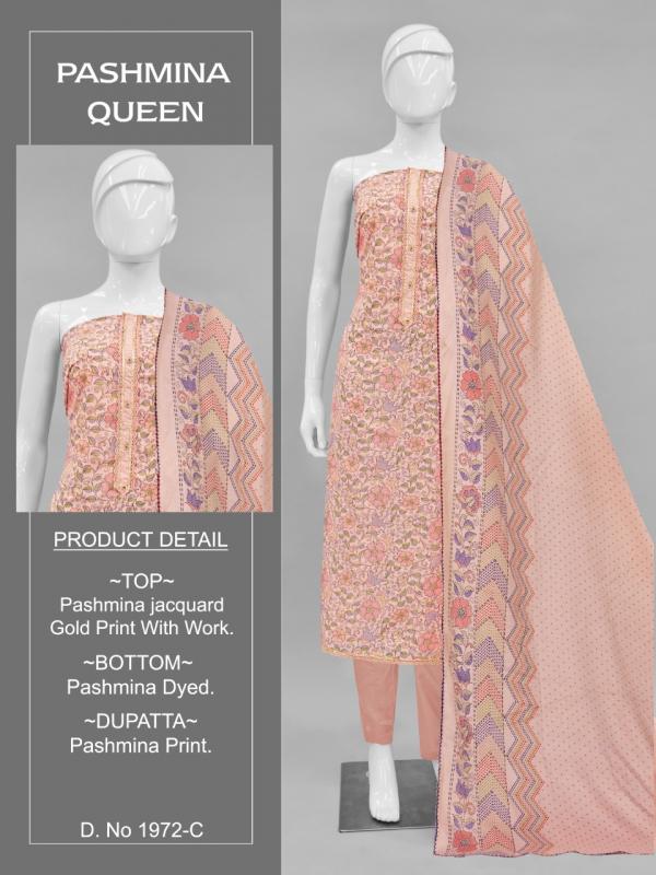 Bipson Pashmina Queen 1972 Designer Dress Material Collection